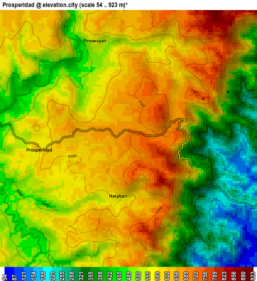 Prosperidad elevation map