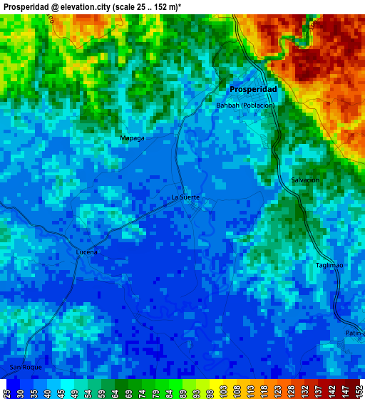 Prosperidad elevation map