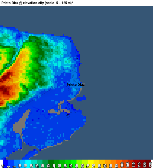 Prieto Diaz elevation map