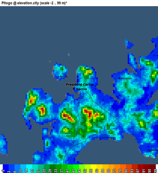 Pitogo elevation map