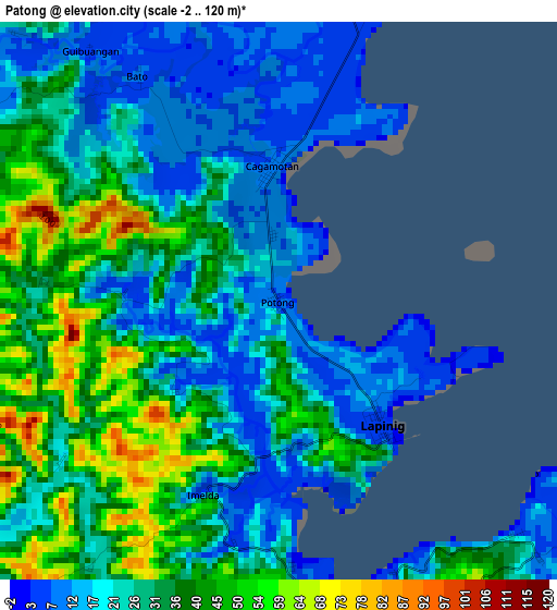 Patong elevation map