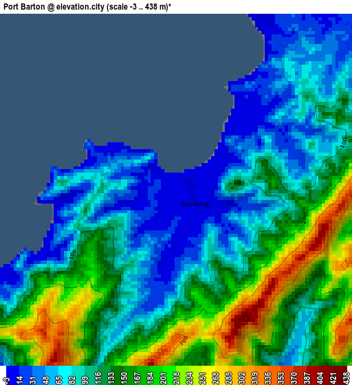 Port Barton elevation map