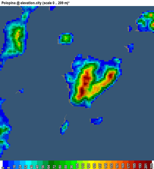 Polopina elevation map