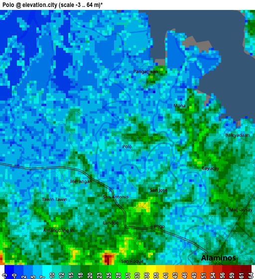 Polo elevation map