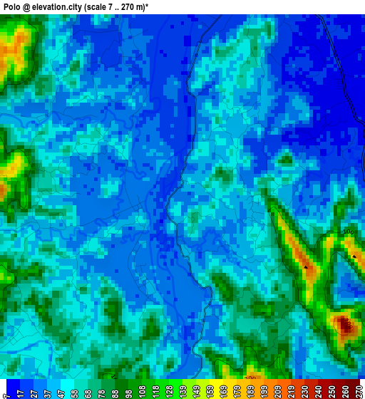 Polo elevation map