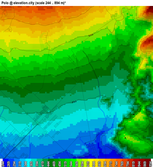 Polo elevation map