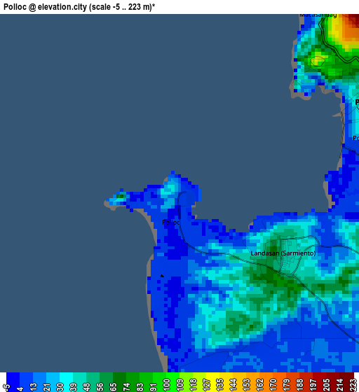 Polloc elevation map