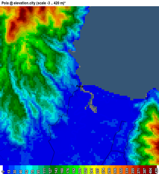 Pola elevation map