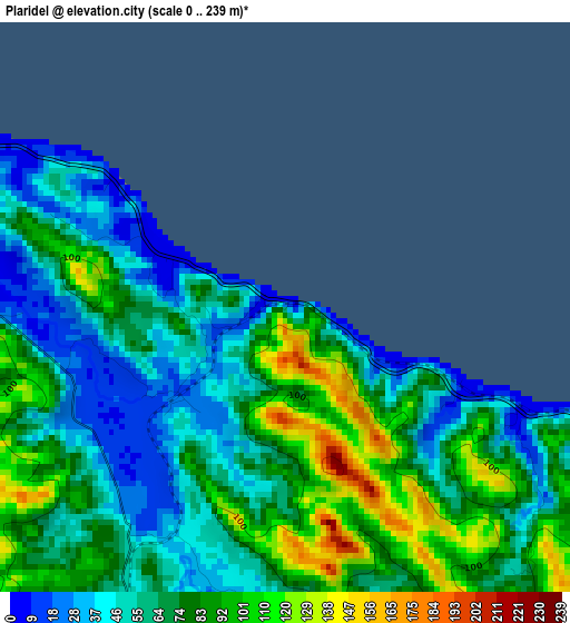 Plaridel elevation map