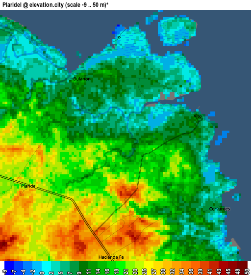 Plaridel elevation map