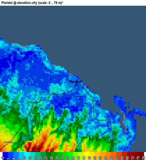 Plaridel elevation map