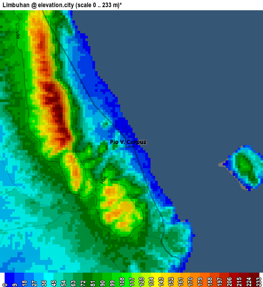 Limbuhan elevation map