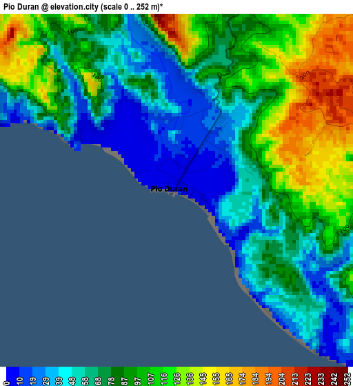 Pio Duran elevation map