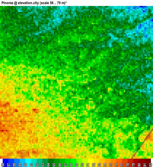 Pinoma elevation map