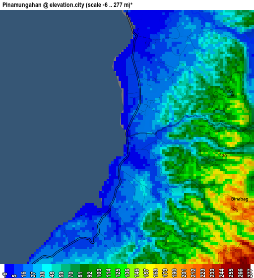 Pinamungahan elevation map