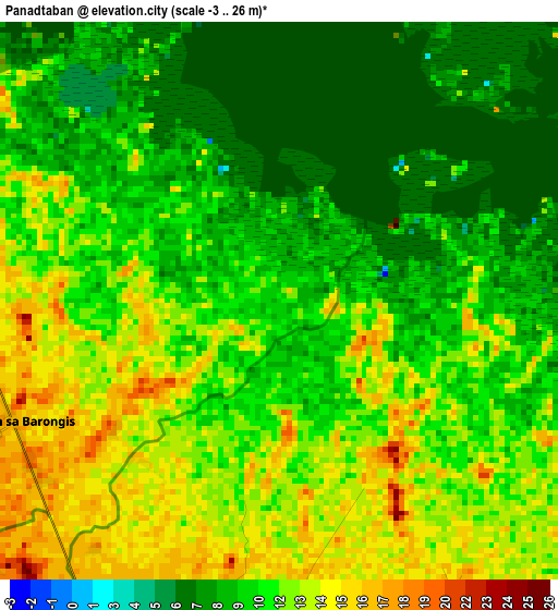 Panadtaban elevation map