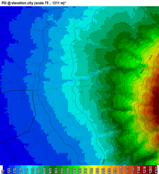 Pili elevation map