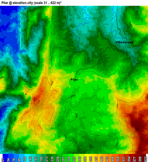 Pilar elevation map