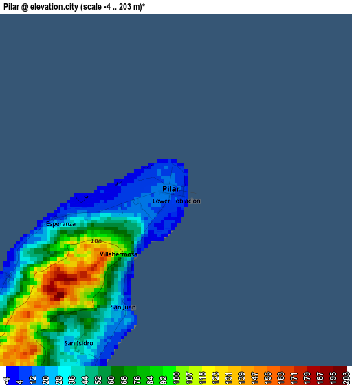 Pilar elevation map