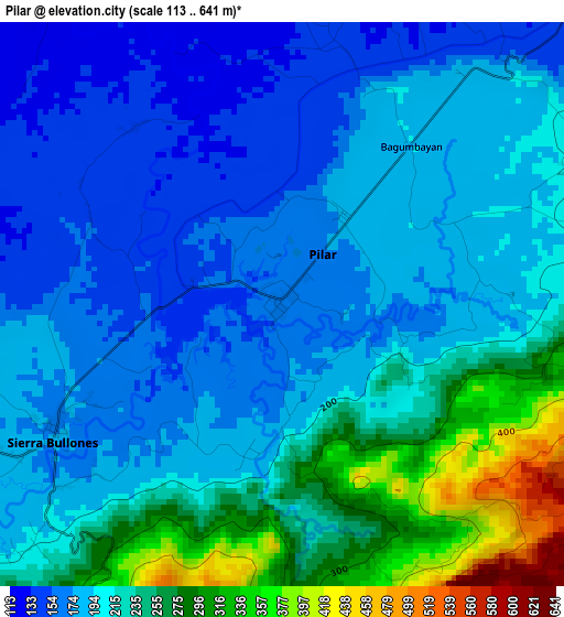 Pilar elevation map