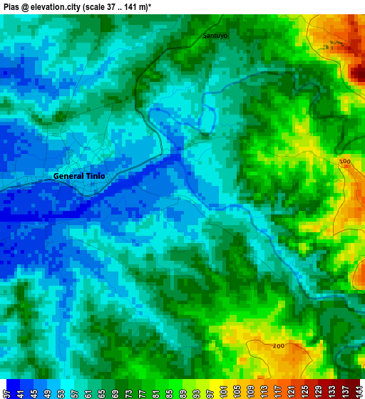 Pias elevation map