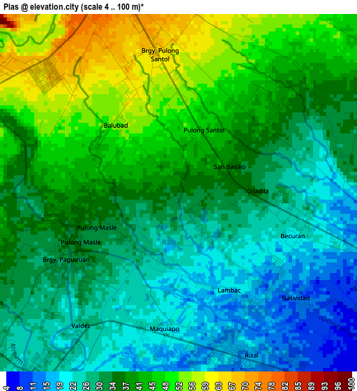 Pias elevation map