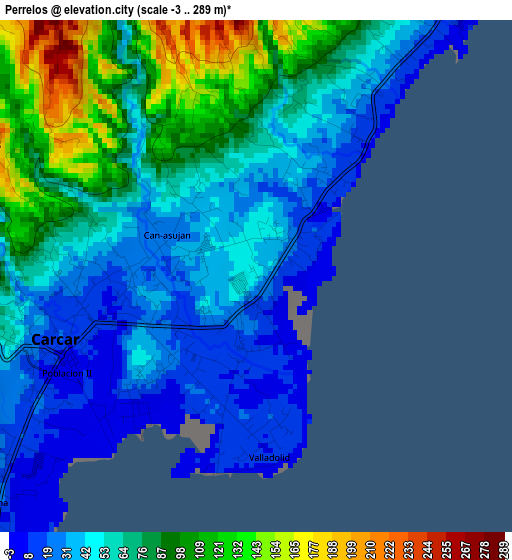 Perrelos elevation map