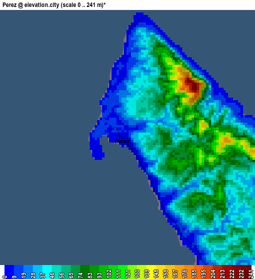 Perez elevation map