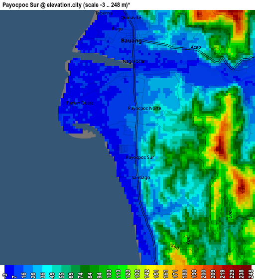 Payocpoc Sur elevation map