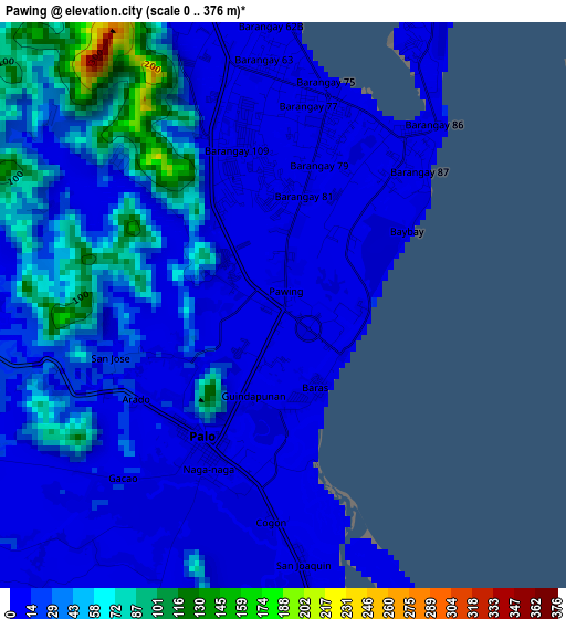 Pawing elevation map