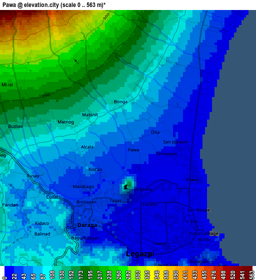 Pawa elevation map