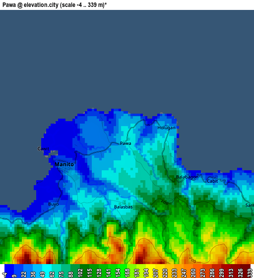 Pawa elevation map