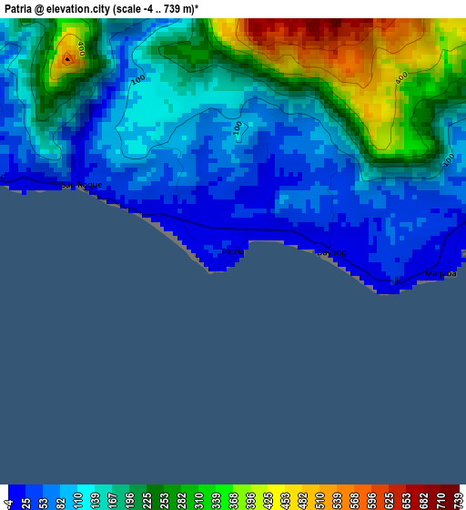 Patria elevation map