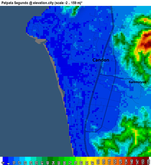 Patpata Segundo elevation map