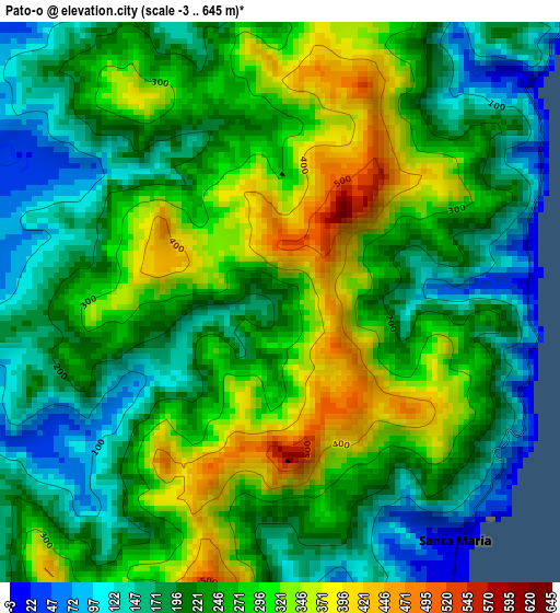 Pato-o elevation map