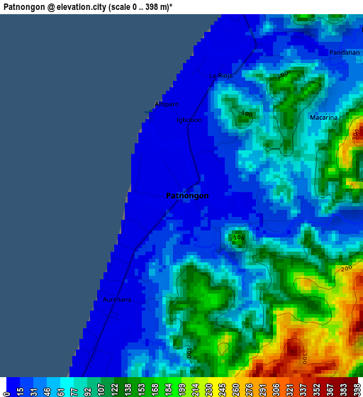 Patnongon elevation map