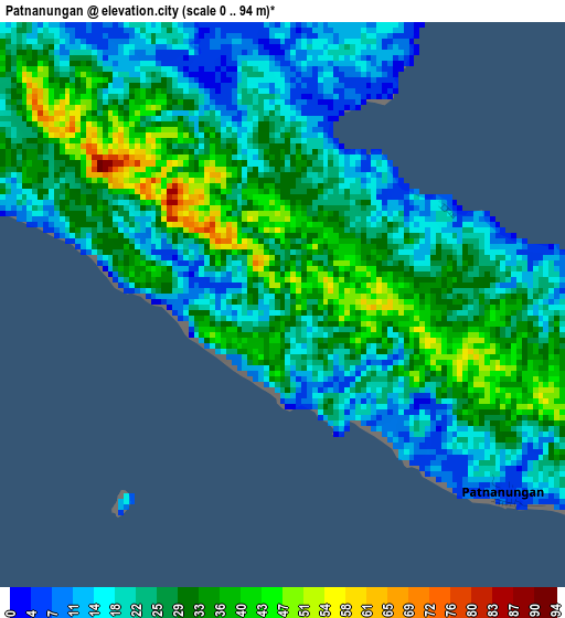 Patnanungan elevation map