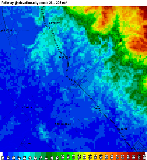 Patin-ay elevation map