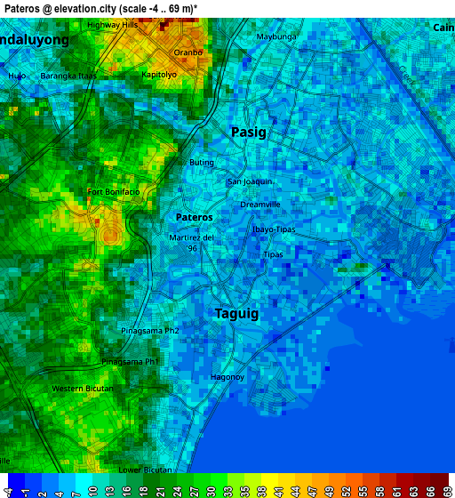 Pateros elevation map