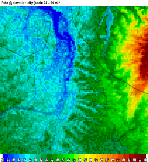 Pata elevation map