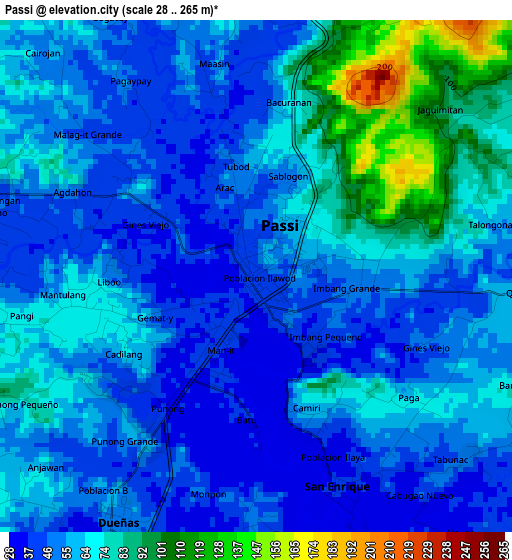 Passi elevation map