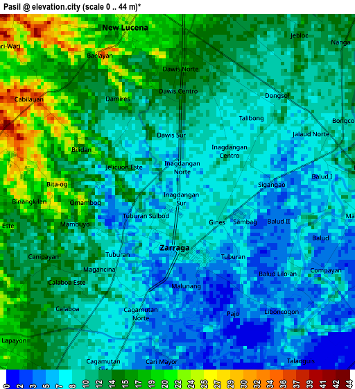 Pasil elevation map