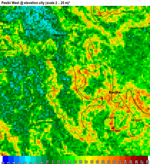 Pasibi West elevation map