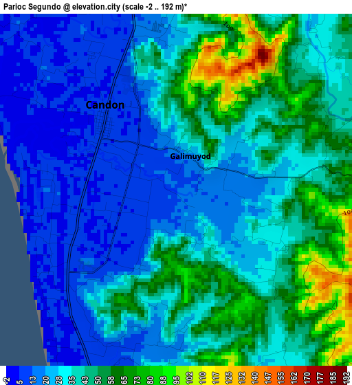 Parioc Segundo elevation map