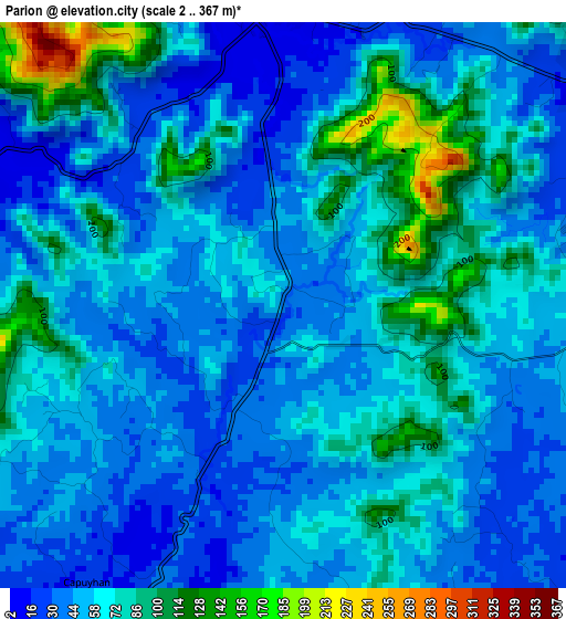 Parion elevation map