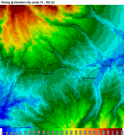 Parang elevation map