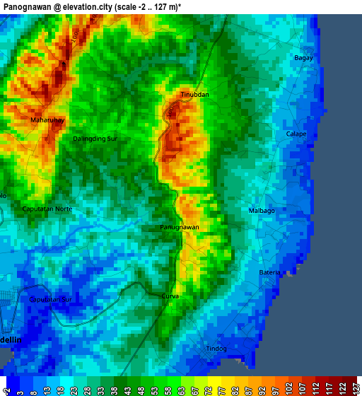 Panognawan elevation map