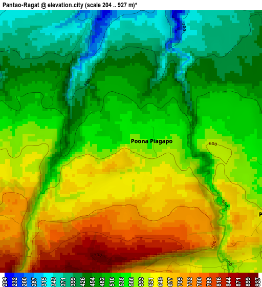 Pantao-Ragat elevation map