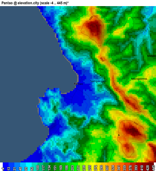 Pantao elevation map