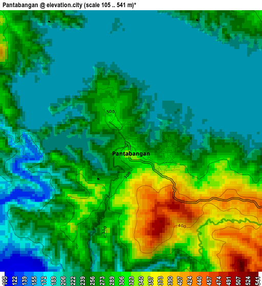 Pantabangan elevation map